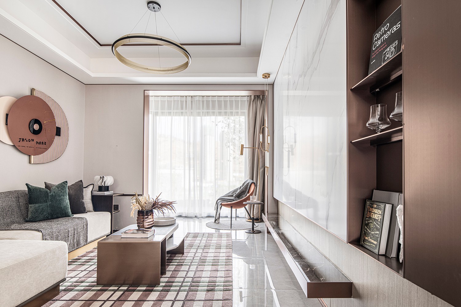 现代轻奢风格室内设计家装案例-客厅 现代轻奢风格室内设计家装案例-客厅