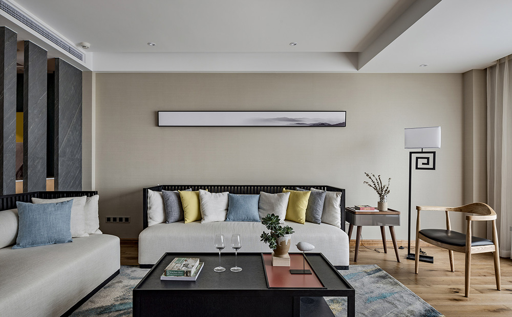 现代简约风格室内装修设计效果图-保利碧桂园悦公馆三居176平米-室内装修设计客厅 现代简约风格室内装修设计效果图-保利碧桂园悦公馆三居176平米-室内装修设计客厅