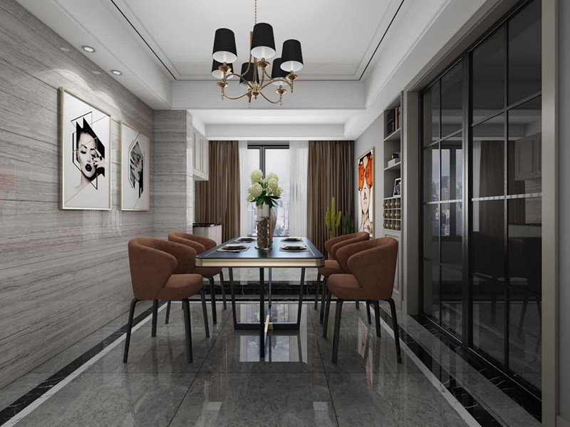 现代前卫风格室内装修效果图-华邦祥和园二居96平米-餐厅 现代前卫风格室内装修效果图-华邦祥和园二居96平米-餐厅