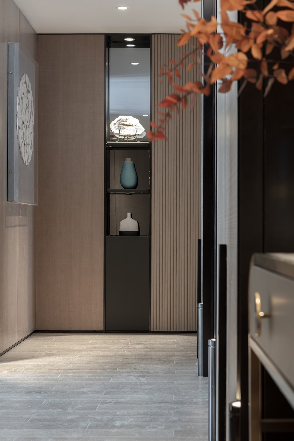 新中式风格室内家装案例效果图-走道 新中式风格室内家装案例效果图-走道