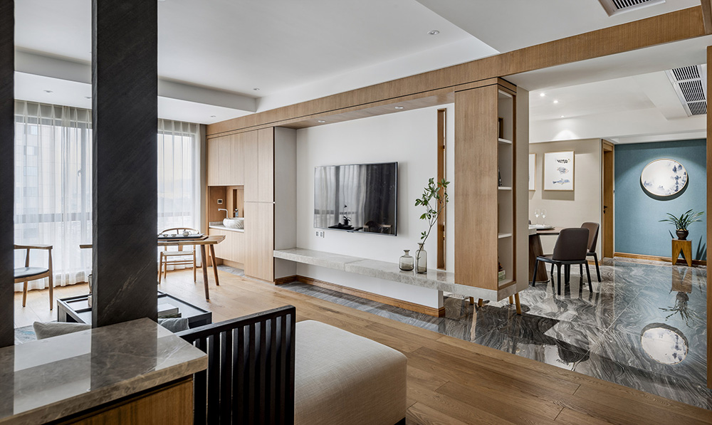 现代简约风格室内装修设计效果图-保利碧桂园悦公馆三居176平米-室内装修设计客厅 现代简约风格室内装修设计效果图-保利碧桂园悦公馆三居176平米-室内装修设计客厅