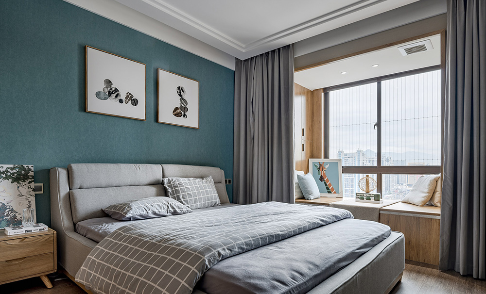 现代简约风格室内装修设计效果图-保利碧桂园悦公馆三居176平米-室内装修设计卧室 现代简约风格室内装修设计效果图-保利碧桂园悦公馆三居176平米-室内装修设计卧室